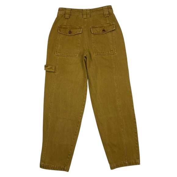 Alex Mill Phoebe Pant In Recycled Denim 24 Golden Khaki Tapered Barrel High Rise - Picture 2 of 12